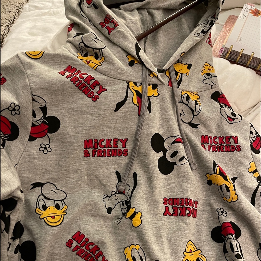 Mickey & Friends Hoodie Grey XL NWT